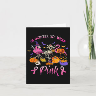 Cartão Pumpkin Flamingo Rosa Em Outubro Vestimos A Pia Ro