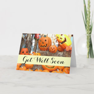 Cartão Pumpkin halloween jack ou lanterna - abóboras lara