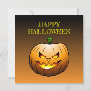 Cartão Pumpkin Happy Halloween Card