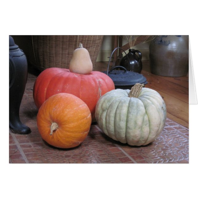 Cartão Pumpkin Harvest (Frente Horizontal)