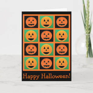Cartão Pumpkin illustration Halloween card