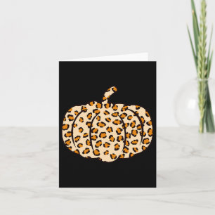 Cartão Pumpkin Leopardo de Queda de Halloween