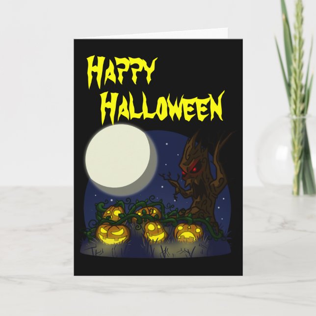Cartão Pumpkin Patch Halloween Card (Frente)