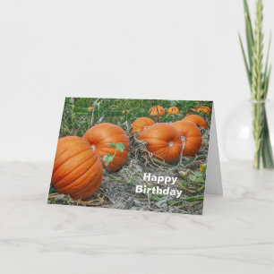 Cartão Pumpkin Patch Photo Birthday