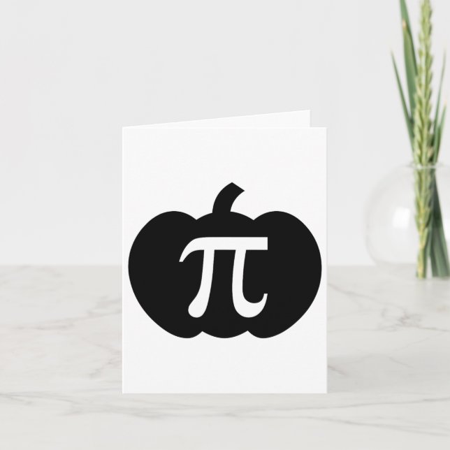 Cartão Pumpkin Pi Pie Math Professor Halloween Engraçado  (Frente)