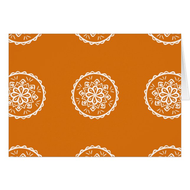 Cartão Pumpkin Pie Mandala (Frente Horizontal)