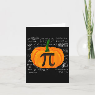 Cartão Pumpkin Pie Math Dia de as Bruxas engraçado Ação d