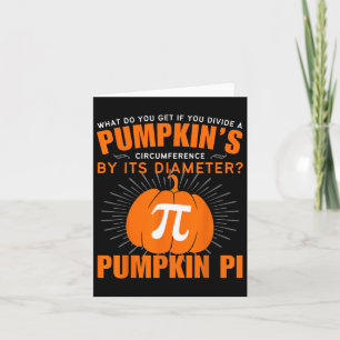 Cartão Pumpkin Pie Math Halloween Pi Day Figurume Men War