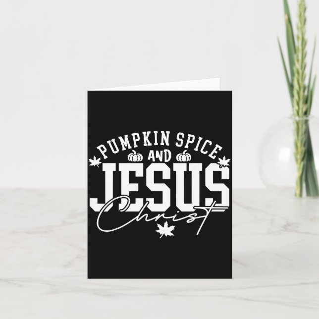 Cartão Pumpkin Sce Christian Faith Thanksgiving Fall Autu (Frente)