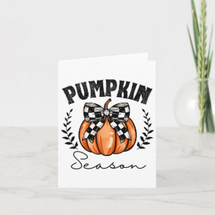 Cartão Pumpkin Season Coquette Pumpkin Arco Halloween Spo