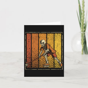 Cartão Pumpkin Skeleton Ice Halloween Esporte Inverno