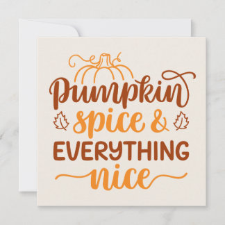 Cartão Pumpkin Spice e tudo de bom