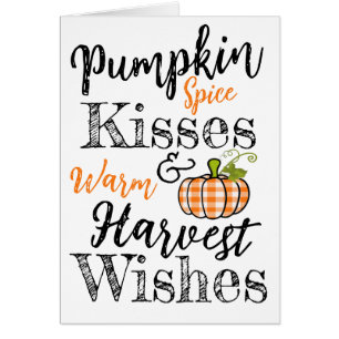 Cartão Pumpkin Spice Kisses