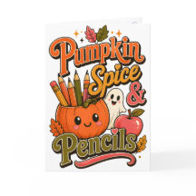 Pumpkin Spice & Lápis Adorable Professor de Outono