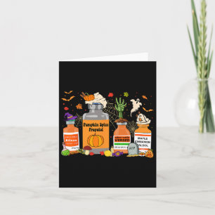 Cartão Pumpkin Spice Propofol Ativan Vermelhidão Hallow