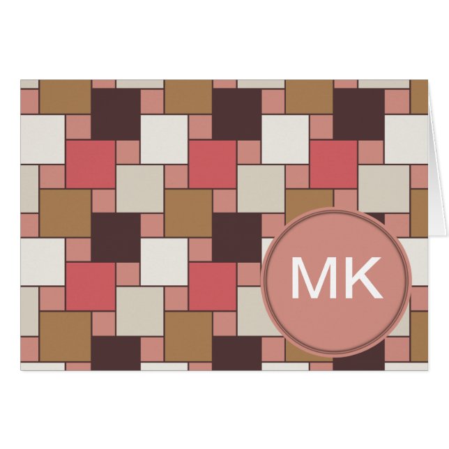 Cartão Pumpkin Spice Weave Patterno (Frente Horizontal)