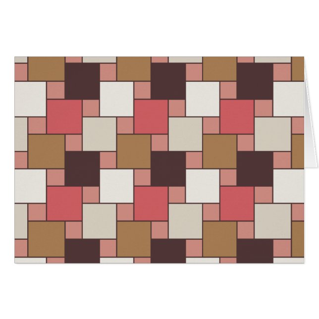 Cartão Pumpkin Spice Weave Patterno (Frente Horizontal)