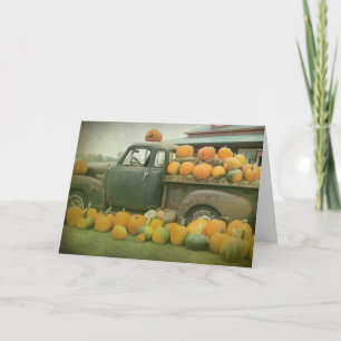 Cartão Pumpkin Truck Halloween