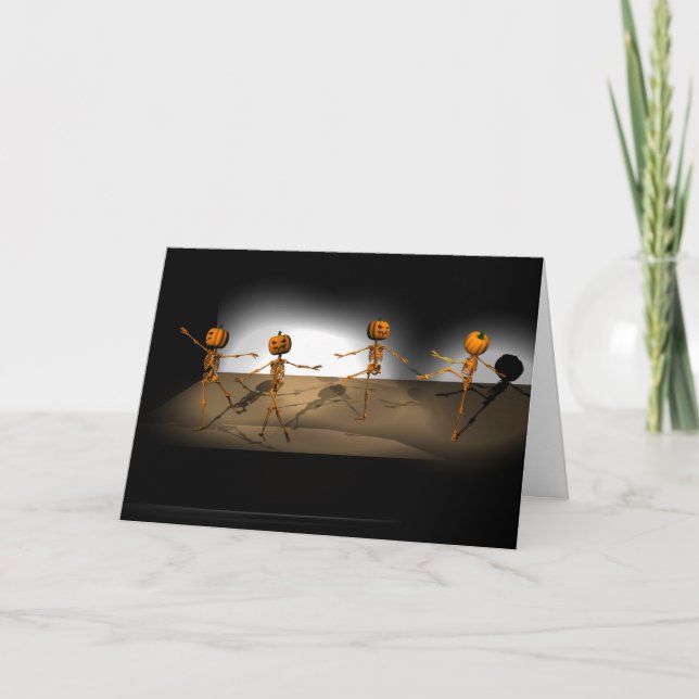 Cartão Pumpkins Dançante Engraçado (Frente)