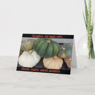 Cartão Pumpkins Fall greeting card