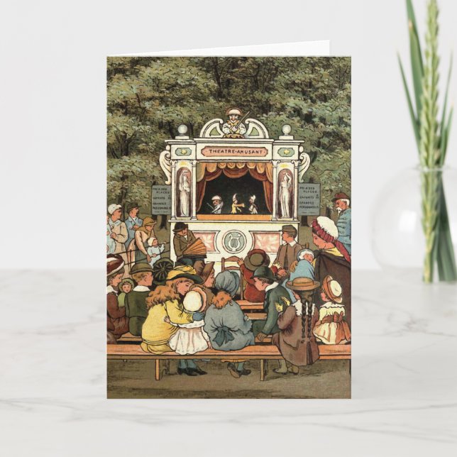 Cartão Punch and Judy Puppet Show" (Frente)