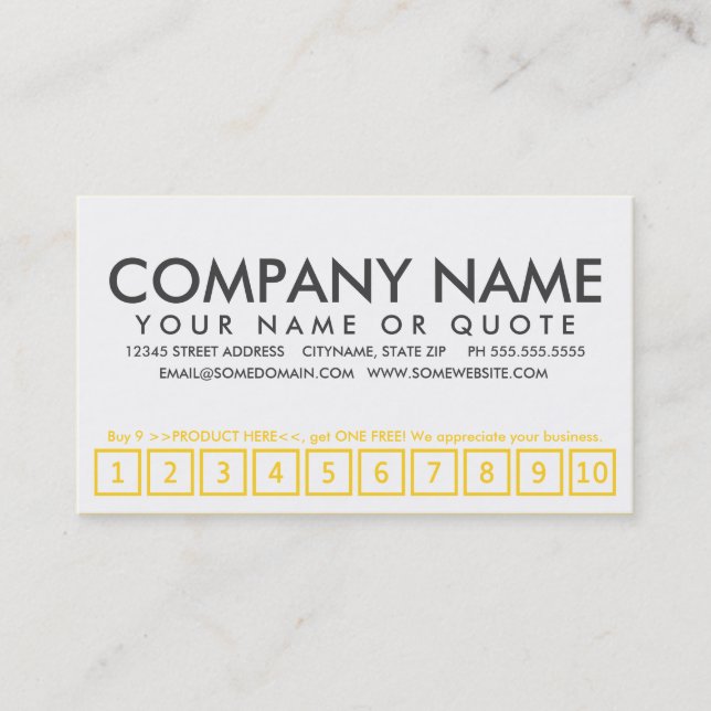 cartão punch de fidelidade das árvores de aspen (Frente)