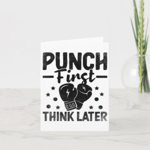 Cartão Punch First Think After Boxer Sports Force Athl