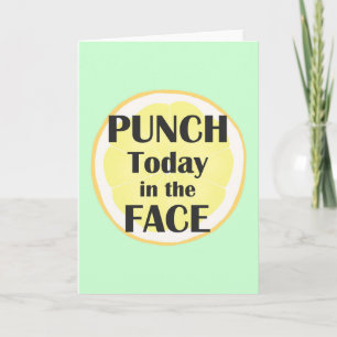 Cartão Punch hoje no Face Greeting Card Inspiratial
