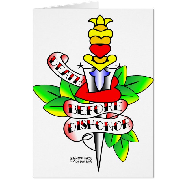 Cartão Punhal & coração #1002 (Frente)