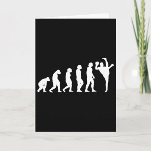 Cartão Punho de Luta de Kickboxing da Evolução
