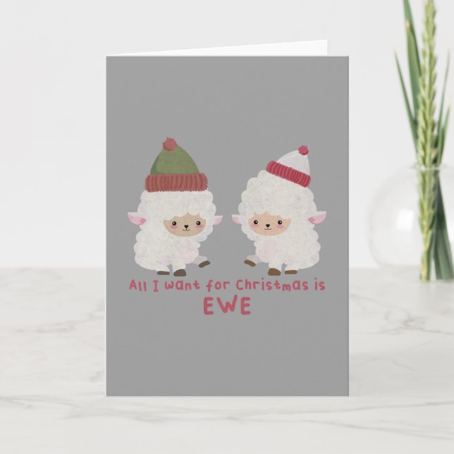 Cartão Punho de Natal: Tudo o que Eu Quero para o Natal é (Frente)