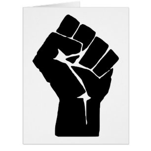 Cartão Punho, Rebelde, Motim, Resistência, Estilo Comunis