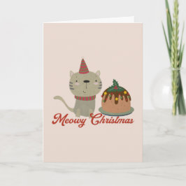 Cartão Punição de Natal para Gatos: Meowy Natal