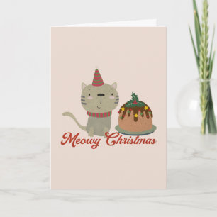 Cartão Punição de Natal para Gatos: Meowy Natal
