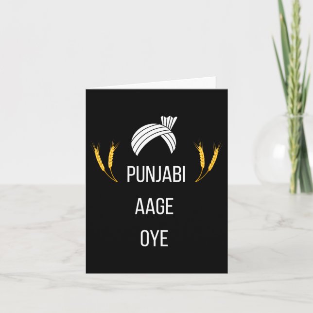 Cartão Punjabi Aa Gaye Oye Diljit Dosanjh Lohri Gift Holi (Frente)