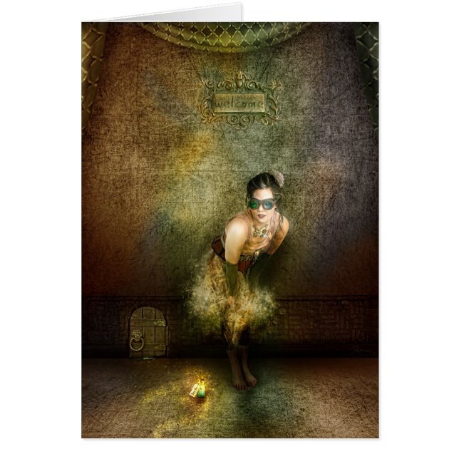 Cartão Punk Alice do vapor (Frente)