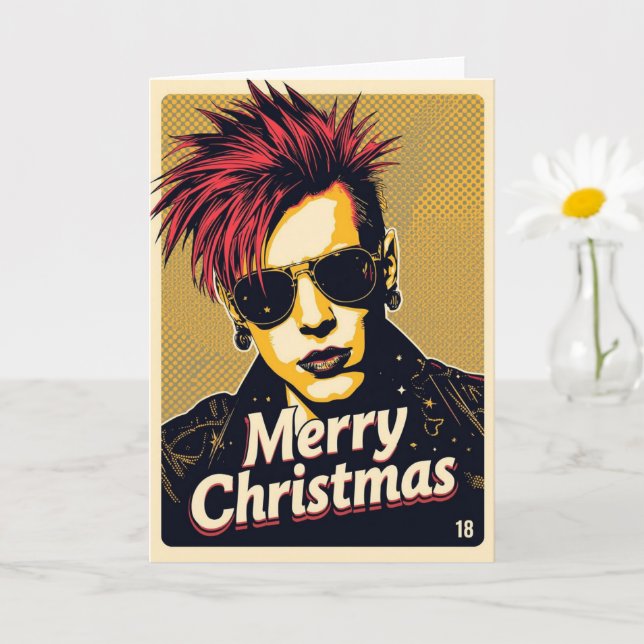 Cartão punk christmas card (Planta pequena)