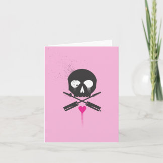 Cartão Punk Rock Skull n Bones Notecards