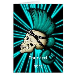 Cartão Punk Skull