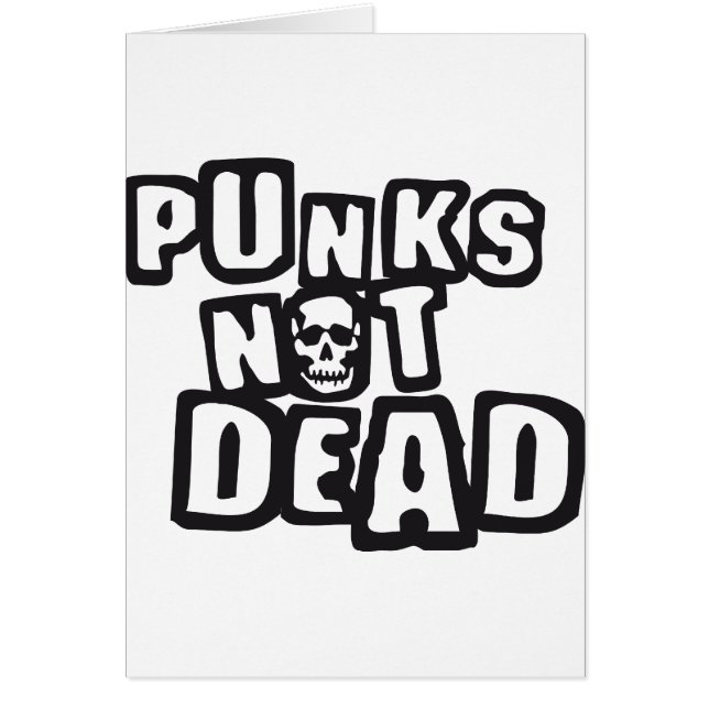 Cartão punks not dead (Frente)