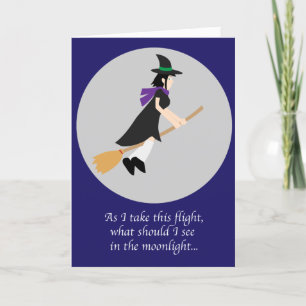 Cartão Punny Witch Halloween