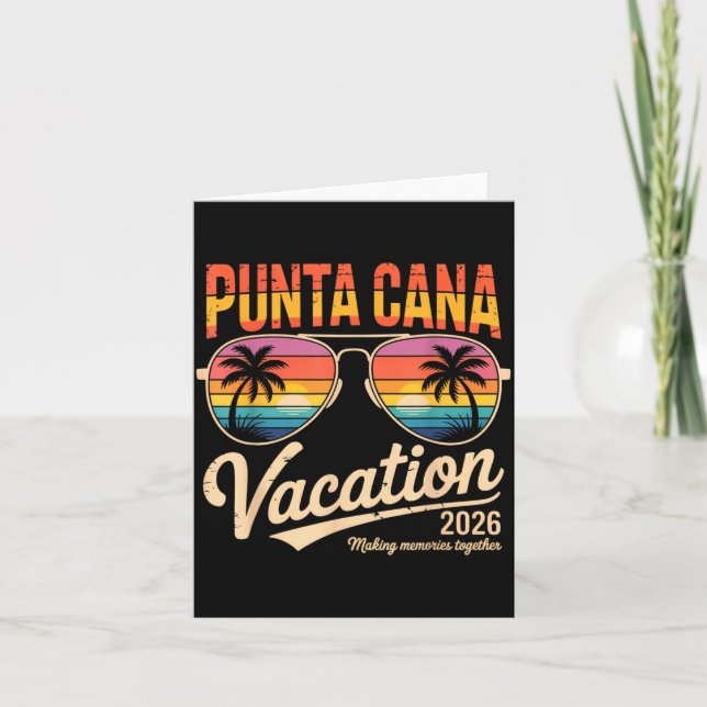 Cartão Punta Cana Vacation 2026 Making Memories Summer Be (Frente)