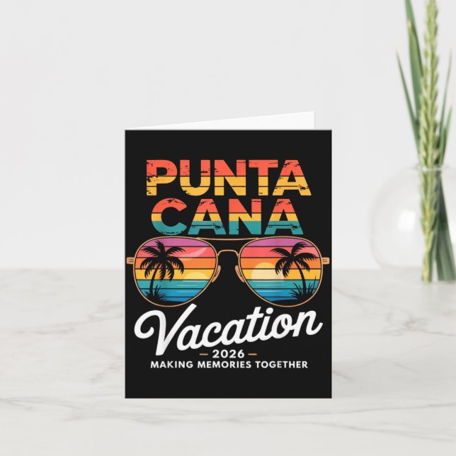 Cartão Punta Cana Vacation 2026 Making Memories Summer Be (Frente)