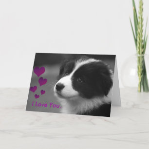 Cartão Puppy, I love you