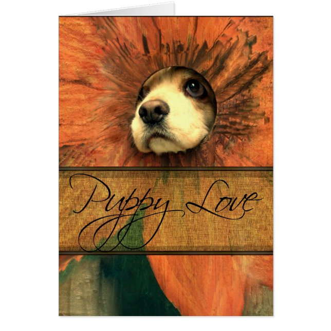 Cartão Puppy Love (Frente)