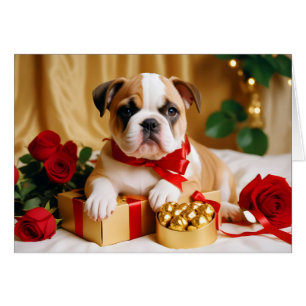 Cartão Puppy Love Tender Romântico Bonito Presente