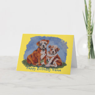 Cartão Puppy Painting Birthday