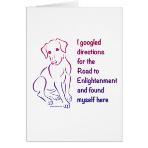 Cartão Puppy Road to Enlight