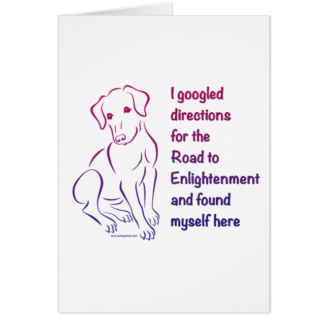 Cartão Puppy Road to Enlight (Frente)