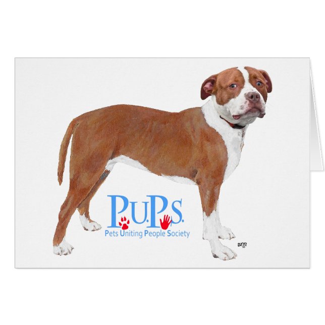 Cartão PUPs Resgatou Pit Bull (Frente Horizontal)